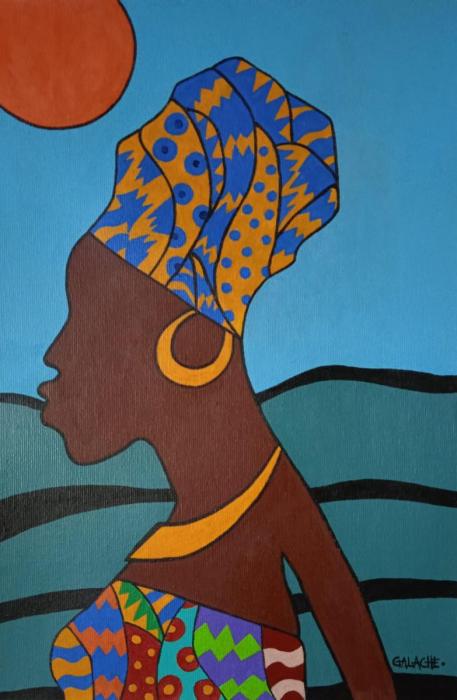 AFRICA XI - Acrílico sobre papel entelado