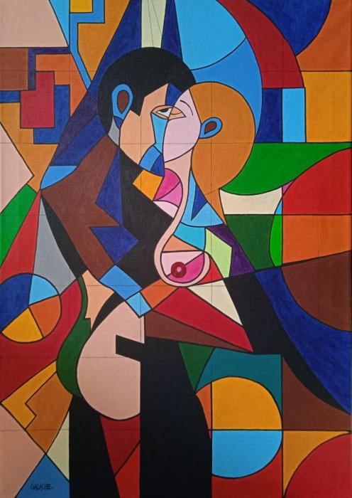 AMANTES - Acrílico sobre lienzo - 50 x 70 cm