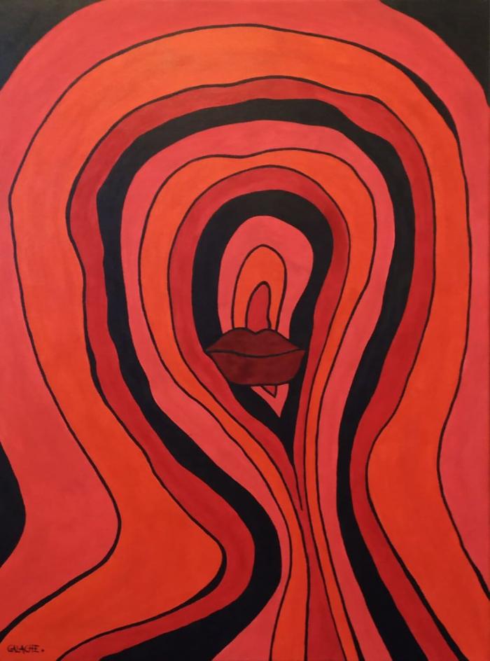 POR UN BESO - Acrílico sobre lienzo - 70 x 50 cm