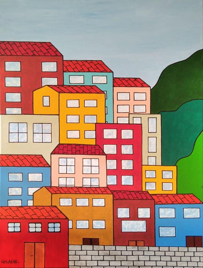 COLMENA - Acrílico sobre lienzo - 50 x 70 cm