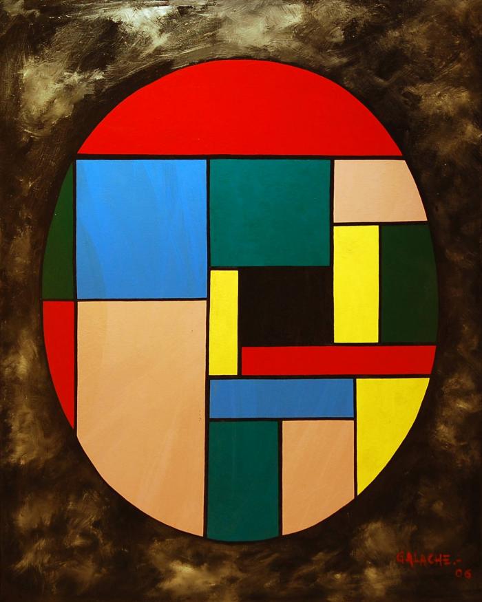 COMPOSICIÓN GEOMÉTRICA - Acrílico sobre lienzo - 100 x 80 cm