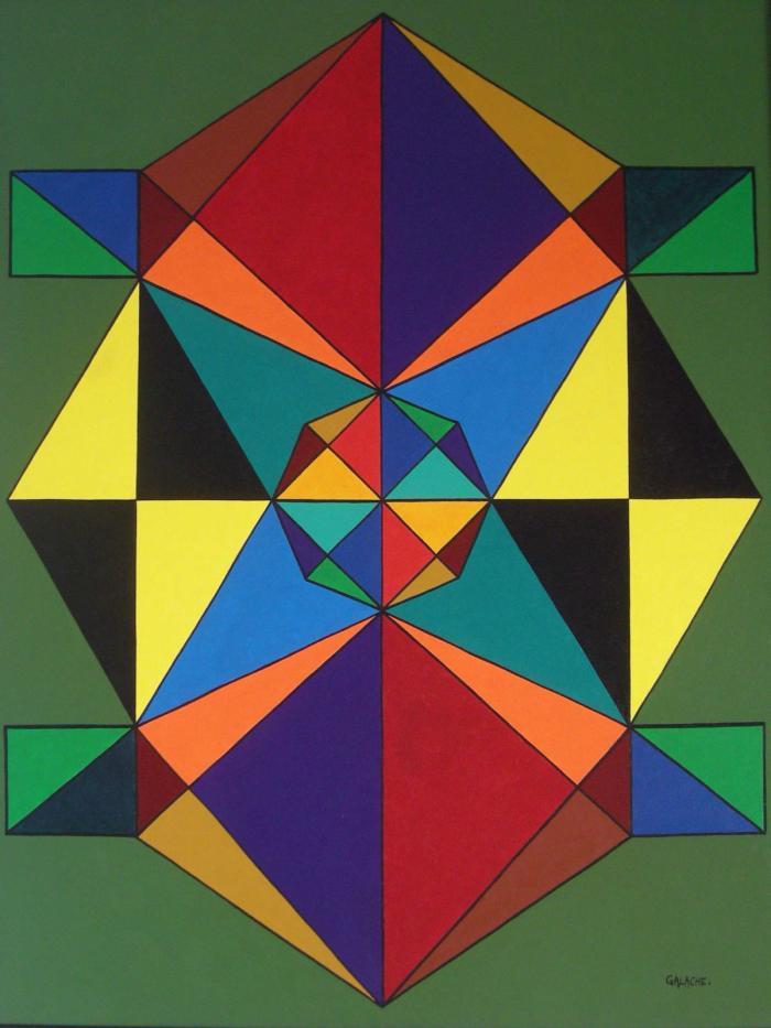 COMPOSICIÓN GEOMÉTRICA - Acrílico sobre lienzo (Colección privada)
