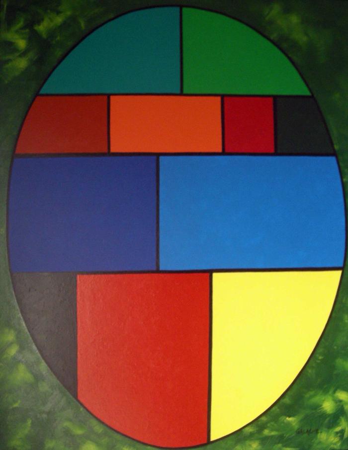 COMPOSICIÓN GEOMÉTRICA - Acrílico sobre lienzo