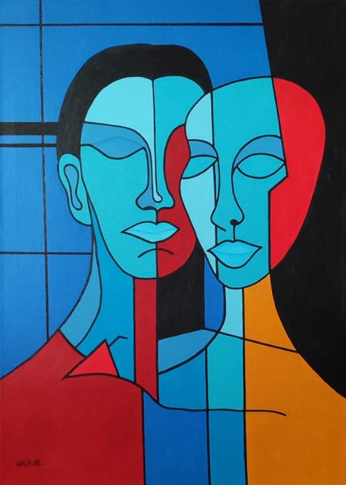 CONFIDENCIAS - Acrílico sobre lienzo - 50 x 70 cm (COLECCIÓN PRIVADA)