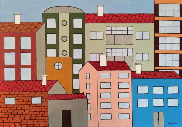 DESDE MI VIENTANA - Acrílico sobre lienzo - 70 x 50 cm