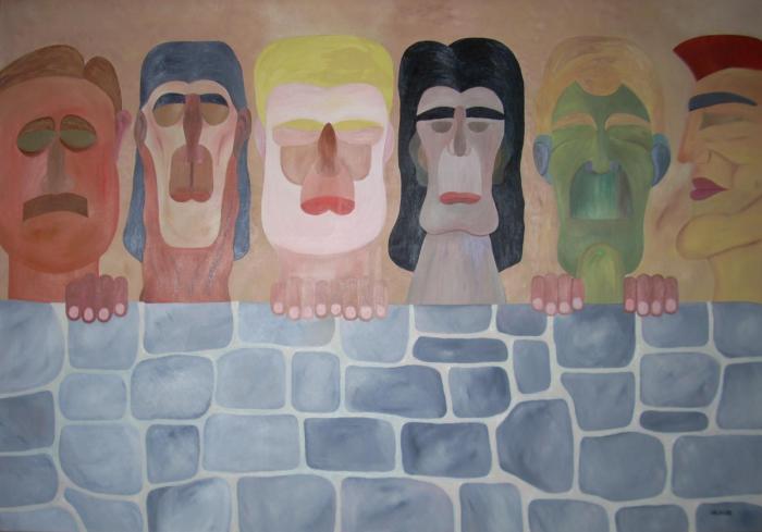 TRAS EL MURO - Óleo sobre lienzo (Colección privada)