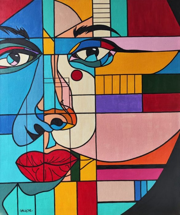 GEOMETRÍA DEL DESEO - Acrílico sobre lienzo - 50 x 60 cm