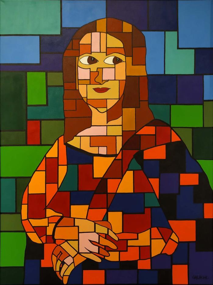 GIOCONDA DESCONFIADA - Acrílico sobre lienzo - 80 x 60 cm