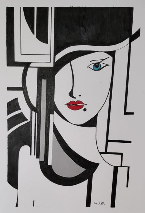 GLORIA - Acrílico y tinta sobre papel - 30 x 42 cm
