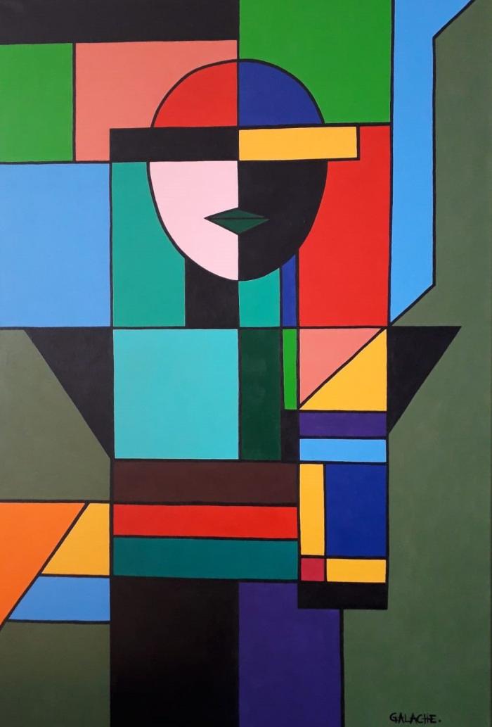 HOMBRE - Acrílico sobre lienzo - 90 x 60 cm