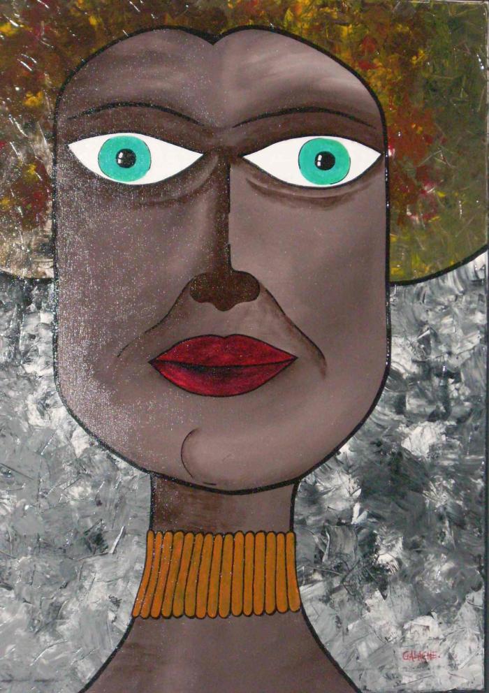 LA DAMA NEGRA - Acrílico sobre lienzo - 90 x 70 cm