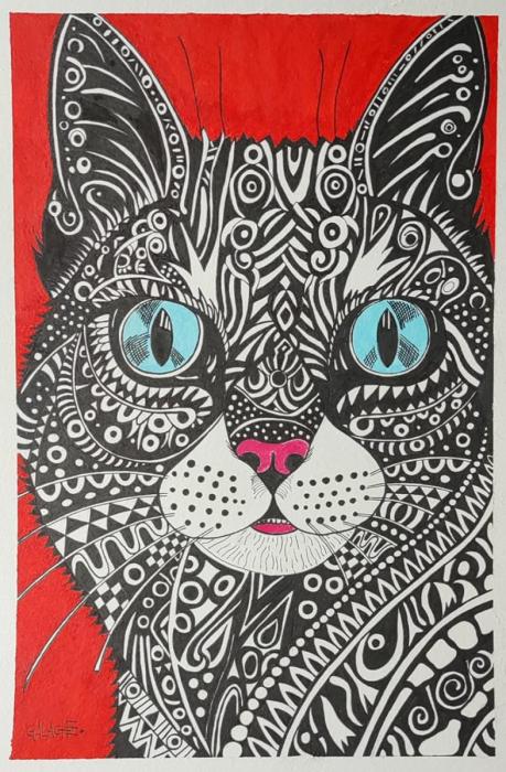 KIRA - Acrílico sobre papel - 30 x 42 cm