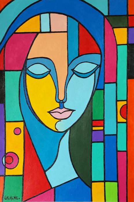 LA BELLA DURMIENTE - Acrílico sobre papel - 30 x 42 cm