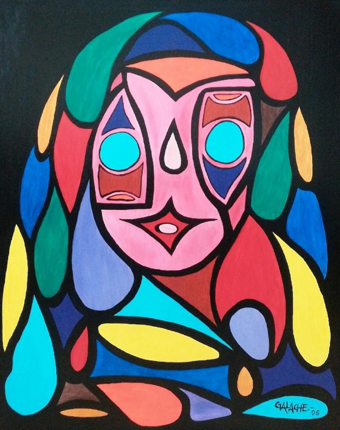 MÁSCARA 10 - Acrílico sobre lienzo - 81 x 65 cm (Colección privada)