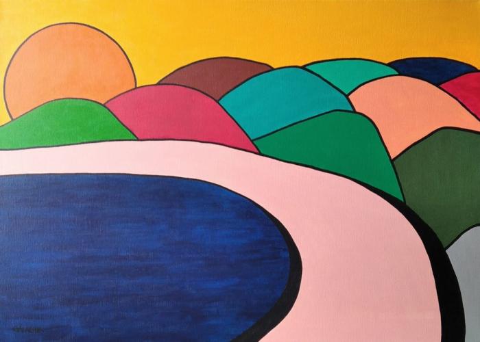 LA PLAYA - Acrílico sobre lienzo - 70 x 50 cm