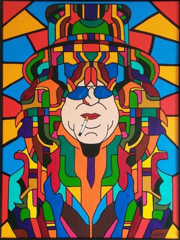 EL FUMADOR - Acrílico sobre lienzo - 70 x 50 cm