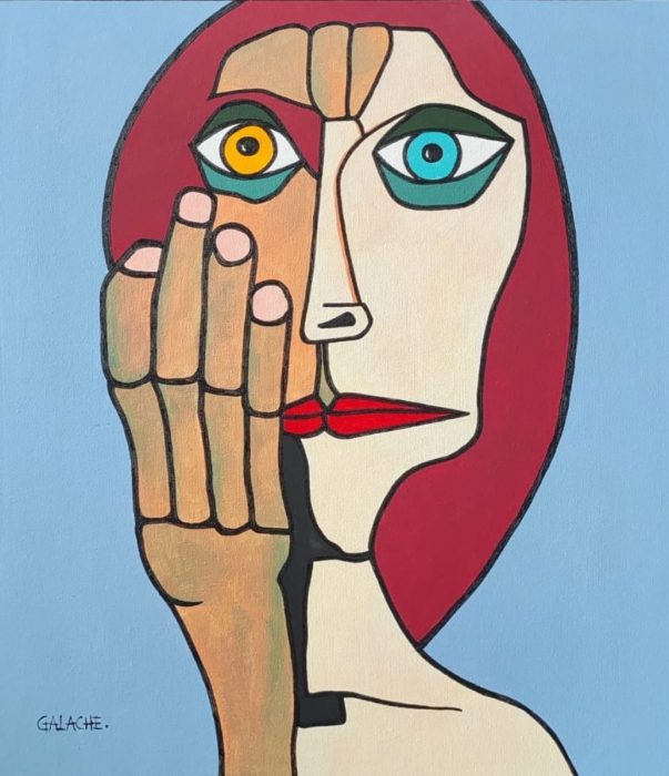 LO QUE CALLO - Acrílico sobre papel entelado - 40 x 50 cm