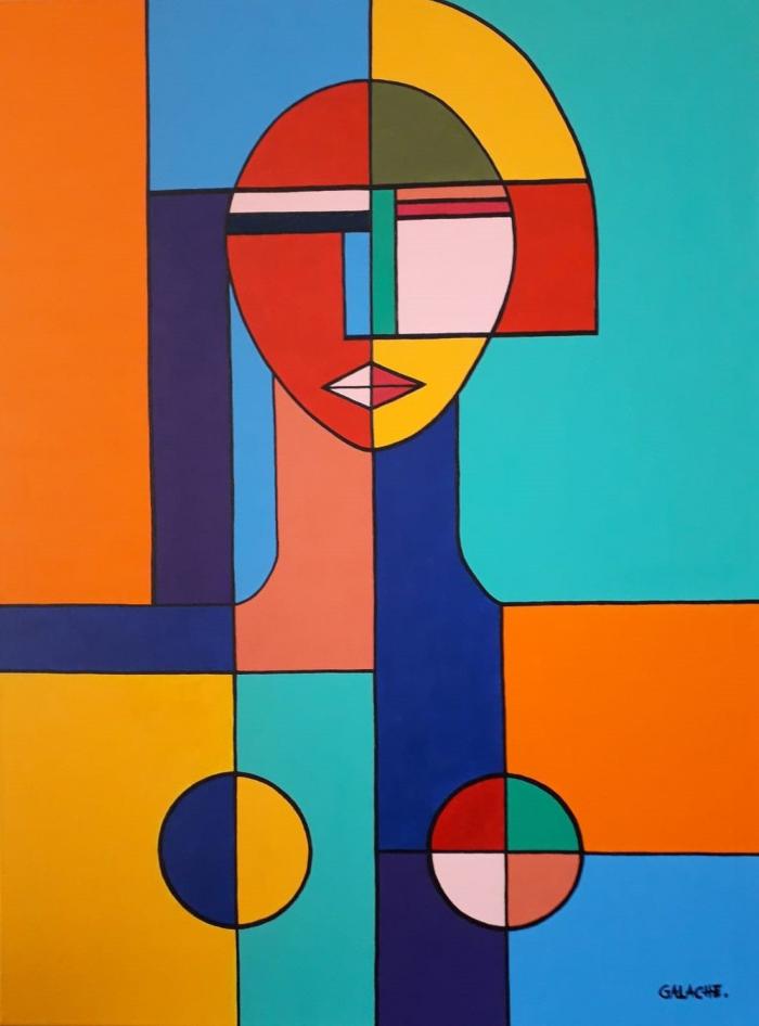 MUJER - Acrílico sobre lienzo - 80 x 60 cm