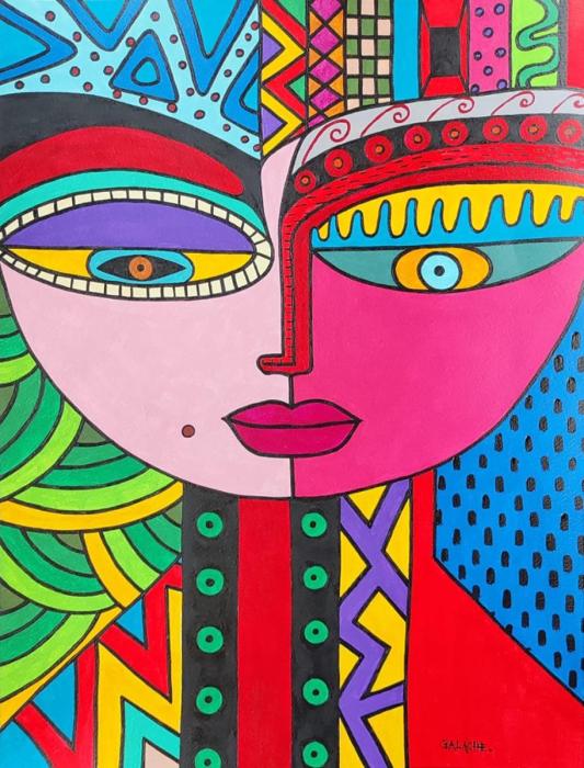 MAI KAO - Acrílico sobre papel - 36 x 48 cm