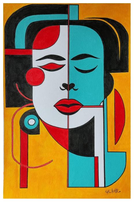 MIRTA - Acrílico y tinta sobre papel - 30 x 42 cm