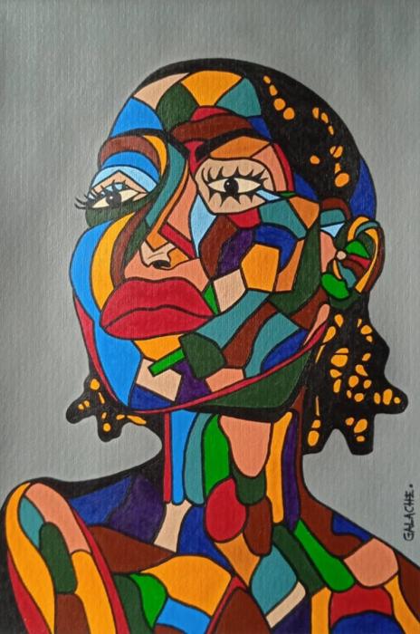 MÓNICA - Acrílico sobre papel