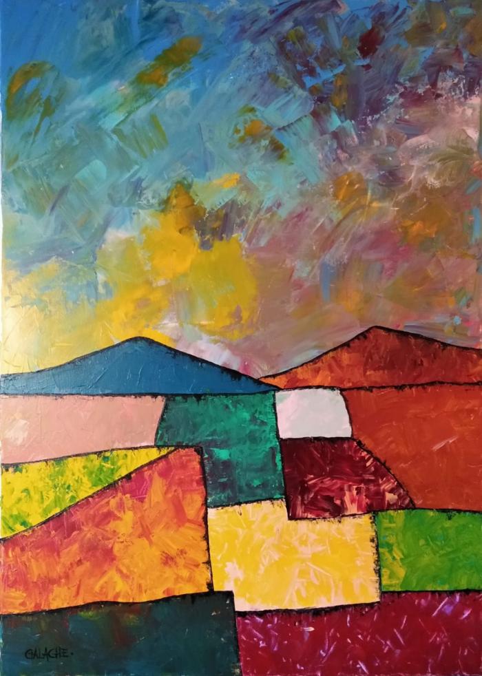 MONTAÑAS - Acrílico sobre lienzo - 50 x 70 cm
