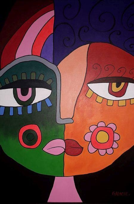 MUCHACHA - Acrílico sobre lienzo - 50 x 70 cm