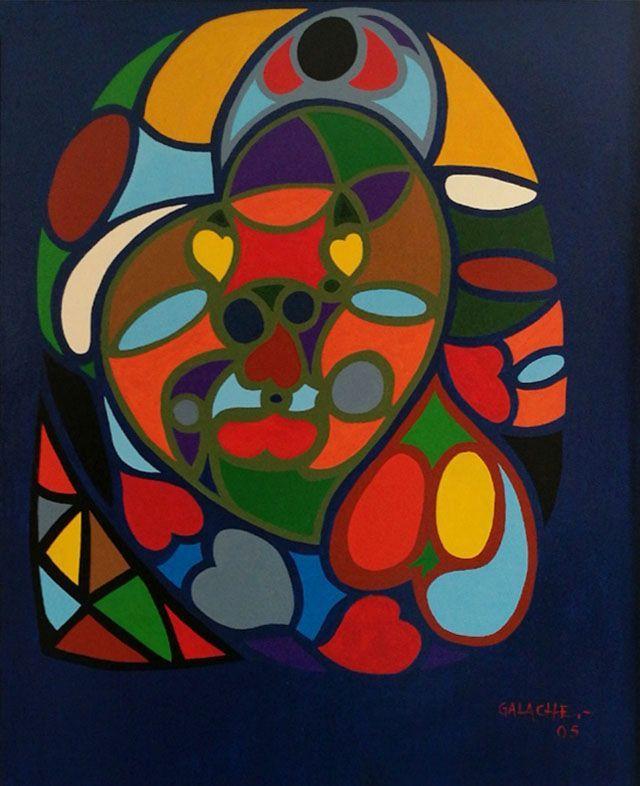 MÁSCARA 5 - Acrílico sobre lienzo - 100 x 81 cm