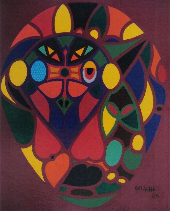 MÁSCARA 11 - Acrílico sobre lienzo -100 x 81 cm (Colección privada)
