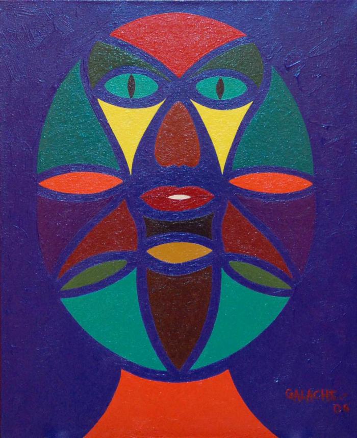 MÁSCARA 8 - Acrílico sobre lienzo - 55 x 46 cm (Colección privada)