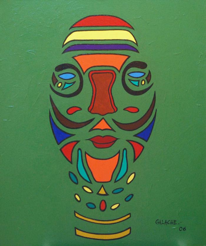 MÁSCARA 1 - Acrílico sobre lienzo - 55 x 46 cm (Colección privada)