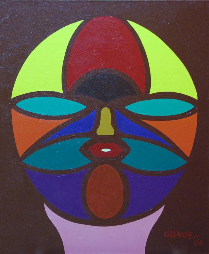 MÁSCARA 7 - Acrílico sobre lienzo - 55 x 46 cm (Colección privada)