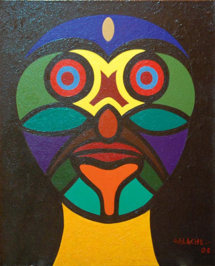 MÁSCARA 2 - Acrílico sobre lienzo - 55 x 46 cm (Colección privada)