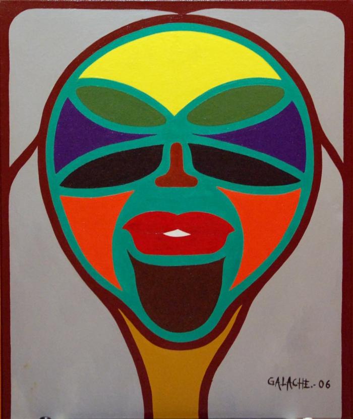MÁSCARA 3 - Acrílico sobre lienzo - 55 x 46 cm (Colección privada)