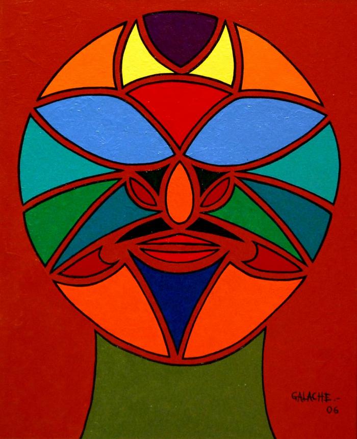 MÁSCARA 9 - Acrílico sobre lienzo - 55 x 46 cm (Colección privada)
