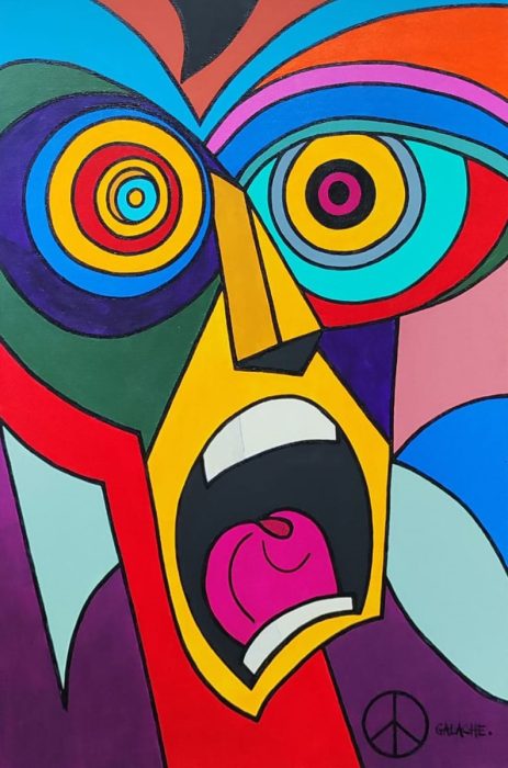NO A LA GUERRA - Acrílico sobre cartón entelado - 40 x 60 cm