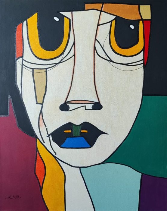 OJOS - Acrílico sobre papel entelado - 40 x 50 cm