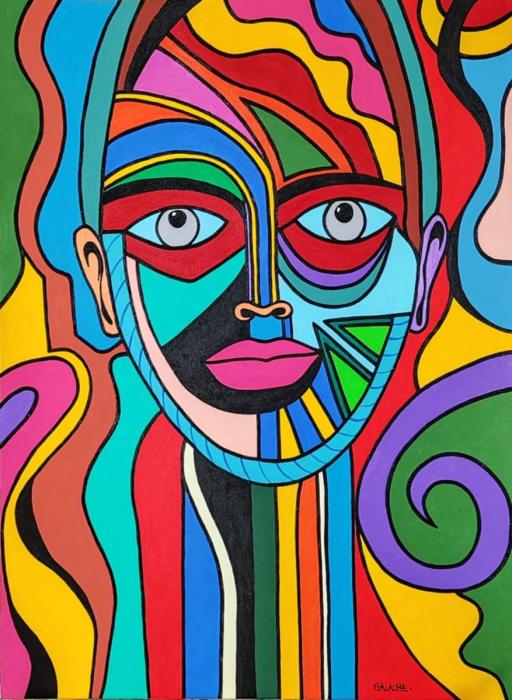 OSHOSI - Acrílico sobre papel - 36 x 48 cm