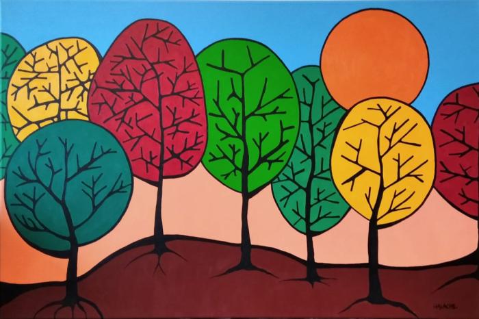 OTOÑO - Acrílico sobre lienzo - 60 x 90 cm