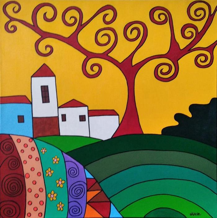 PAISAJE - Acrílico sobre lienzo - 60 x 60 cm