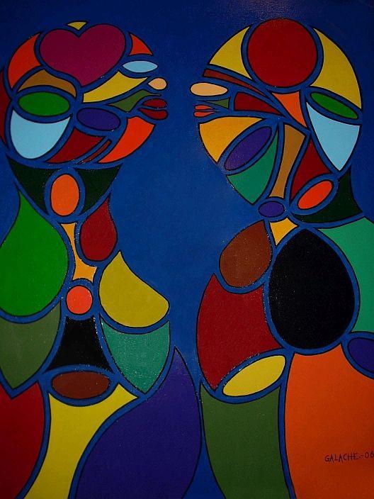 PAREJA - Acrílico sobre lienzo (Colección privada)