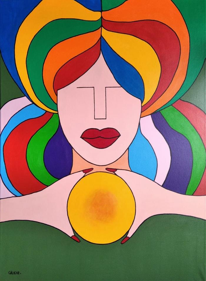 LA PITONISA - Acrílico sobre lienzo - 60 x 80 cm