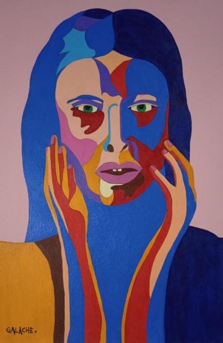 RITA - Acrílico sobre papel entelado