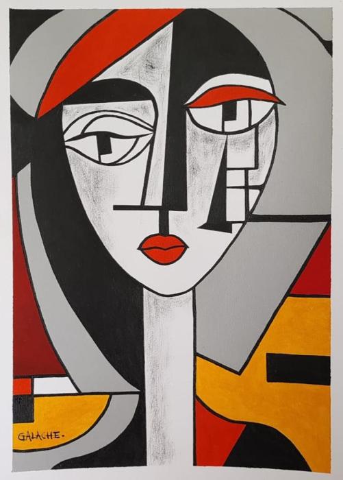 REBEKA - Acrílico sobre papel - 30 x 42 cm