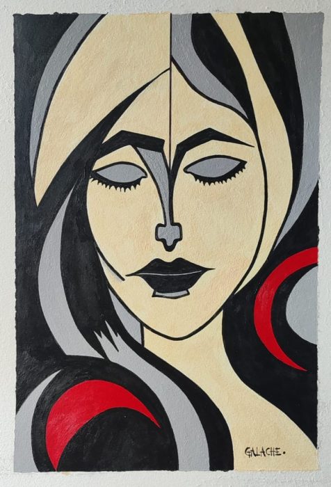 SANDGIRL - Acrílico sobre papel - 30 x 40 cm