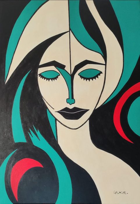 SANDGIRL (en lienzo) - Acrílico sobre lienzo - 50 x 70 cm