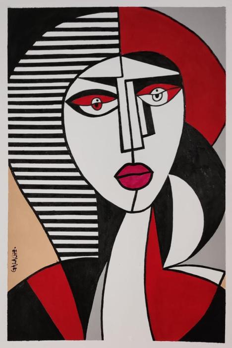 SCARLETT - Acrílico sobre papel - 30 x 42 cm