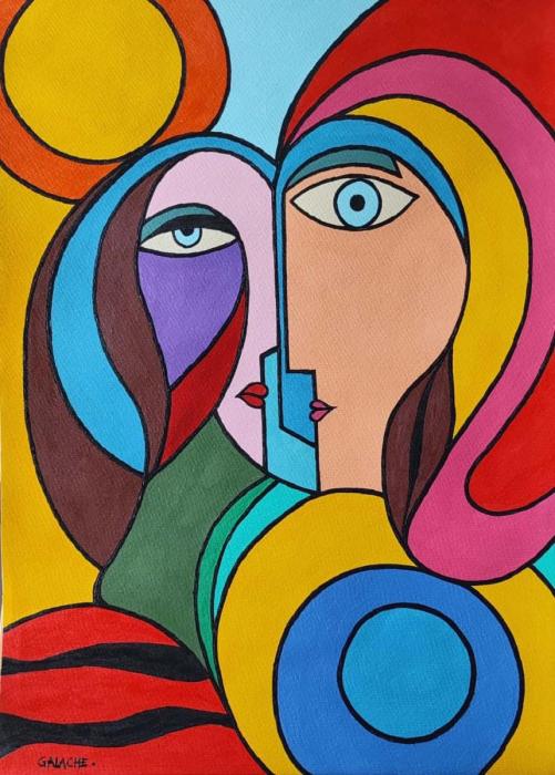 SIBLINGS - Acrílico sobre papel - 30 x 42 cm