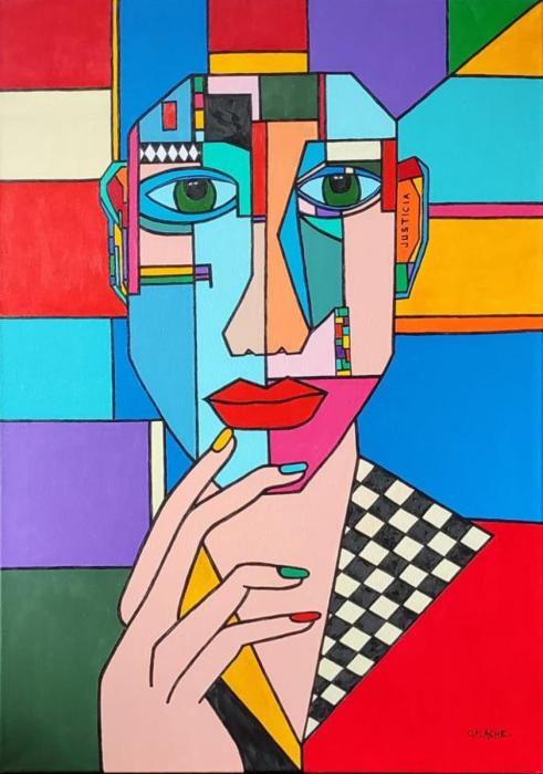 SIMON - Acrílico sobre lilenzo - 50 x 70 cm