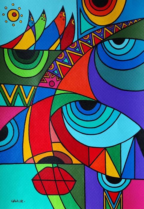 SUEÑO IX - Acrílico sobre papel - 33 x 46 cm
